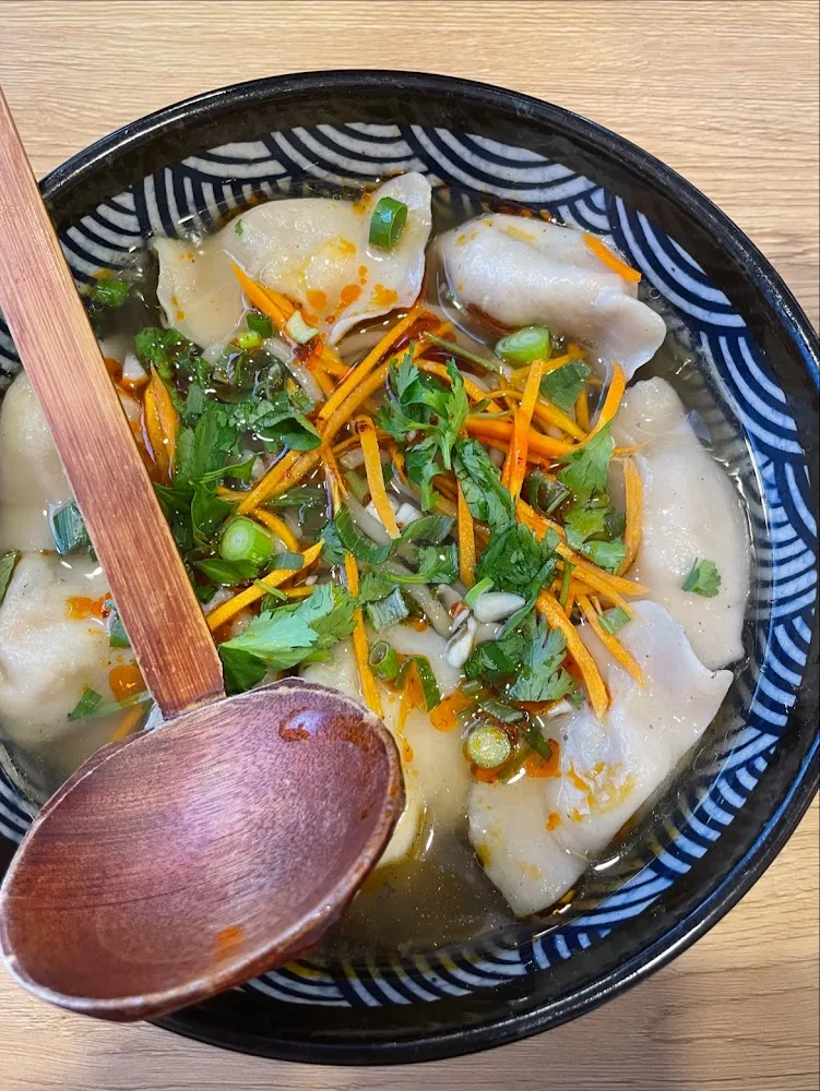 Soup with Noodles and Pork Dumplings