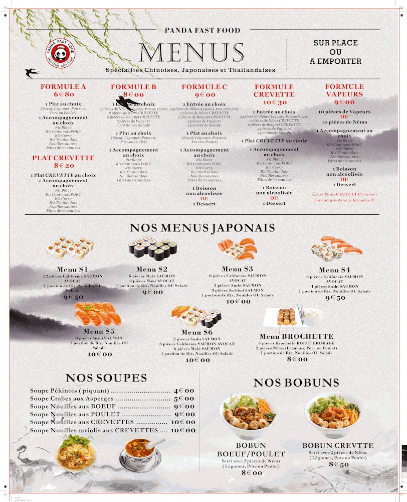 Panda Fast Food - Scan Menu 1