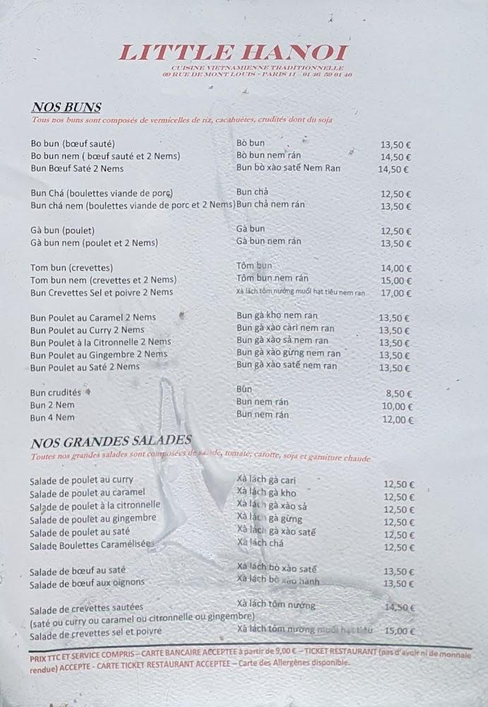 Paris-Hanoi - Scan Menu 4