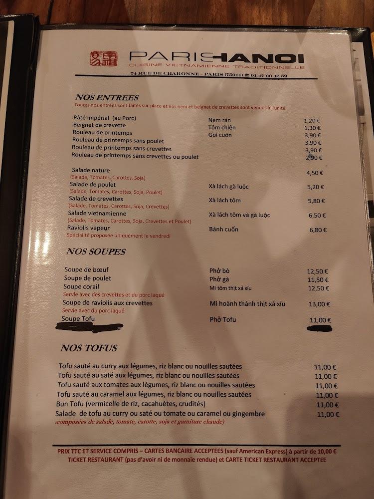 Paris Hanoï - Scan Menu 1