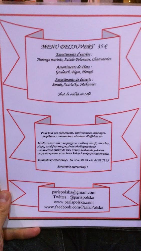 PARIS POLSKA - Scan Menu 3