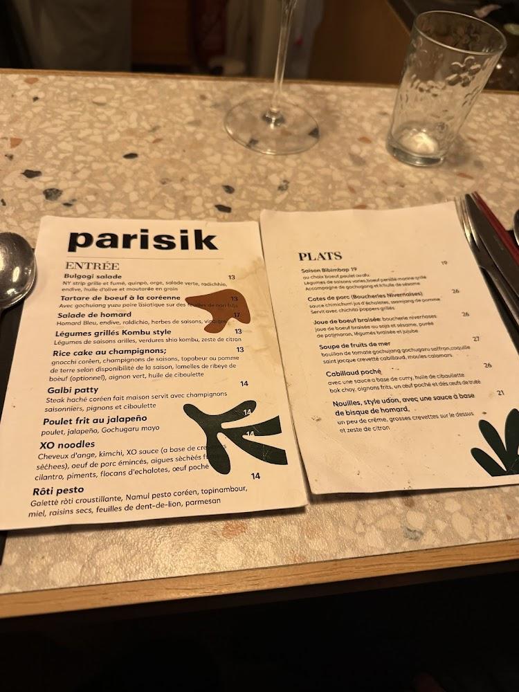 Parisik - Scan Menu 1