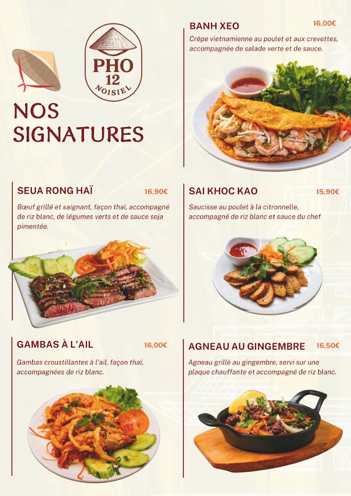 Pho 12 NOISIEL - Scan Menu 1