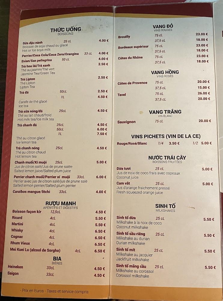 Pho Bida Viet Nam - Scan Menu 3