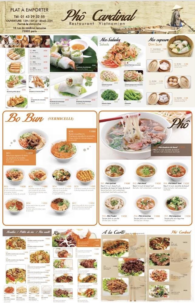 Pho cardinal - Scan Menu 1