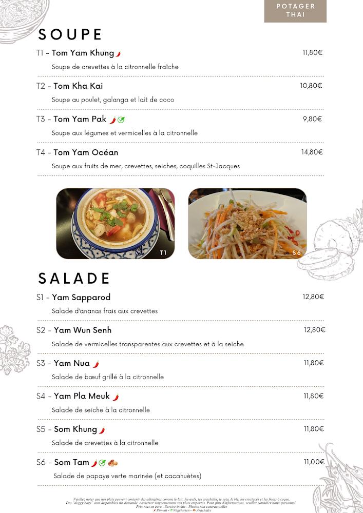 Potager Thaï - Scan Menu 1