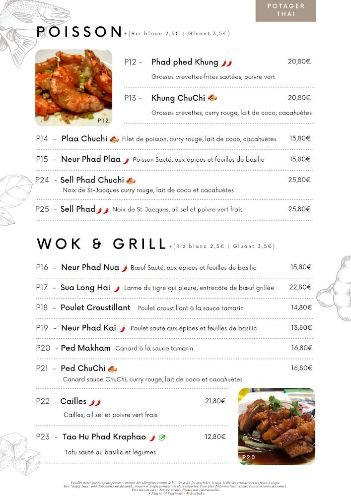 Potager Thaï - Scan Menu 2