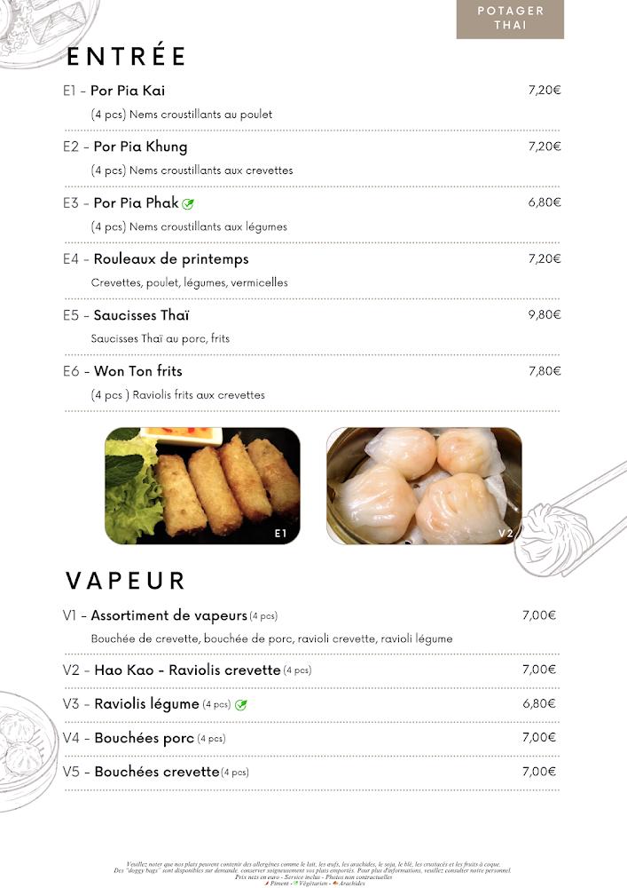 Potager Thaï - Scan Menu 3
