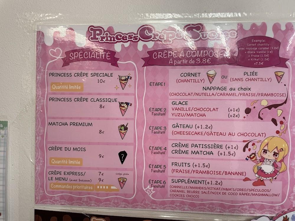 Princess Crêpe - Scan Menu 1