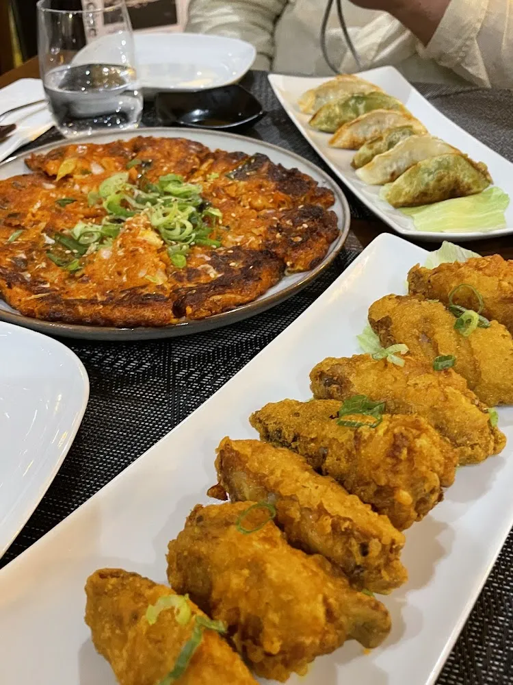 Kimchi Pancake Gyoza Soy Chicken