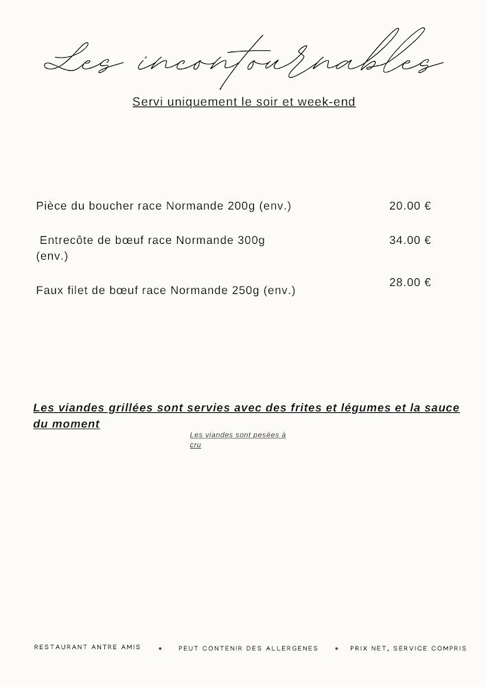 Restaurant Antre Amis - Scan Menu 4