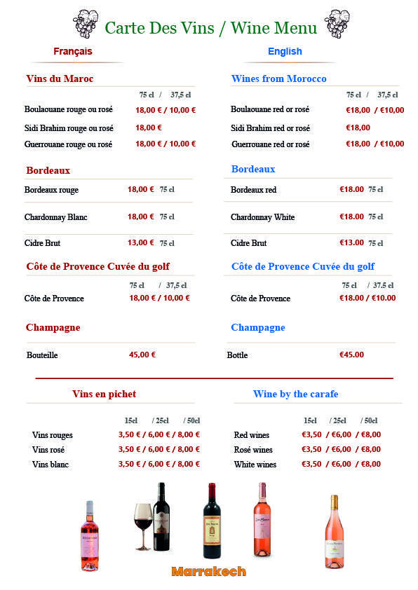 Restaurant Bar Marrakech - Scan Menu 4
