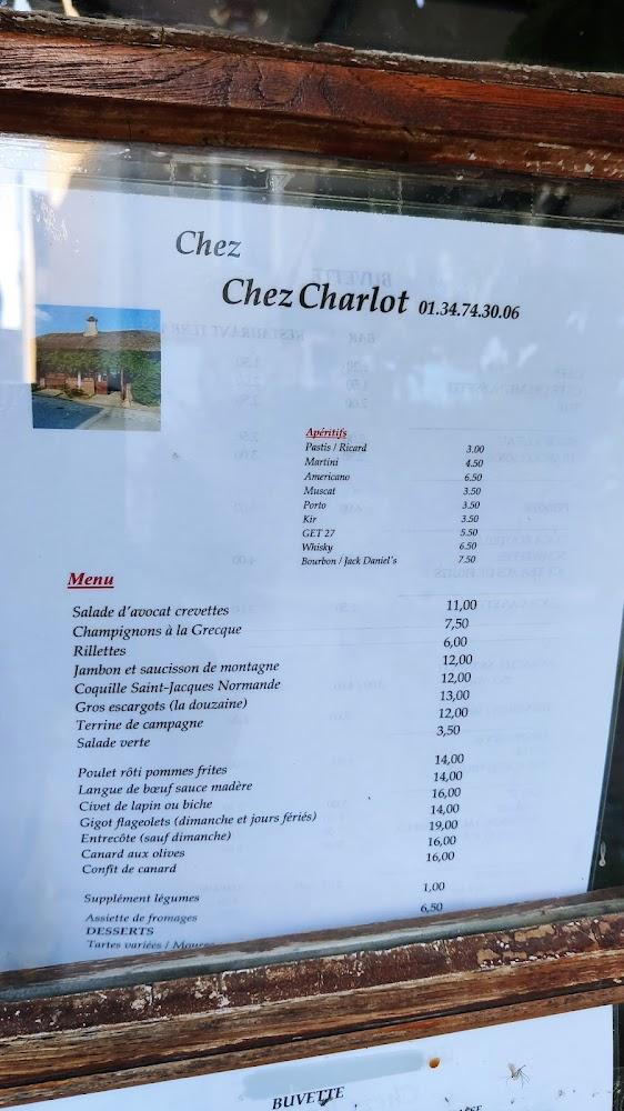 Restaurant Chez Charlot - Scan Menu 1