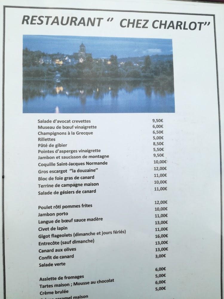 Restaurant Chez Charlot - Scan Menu 2