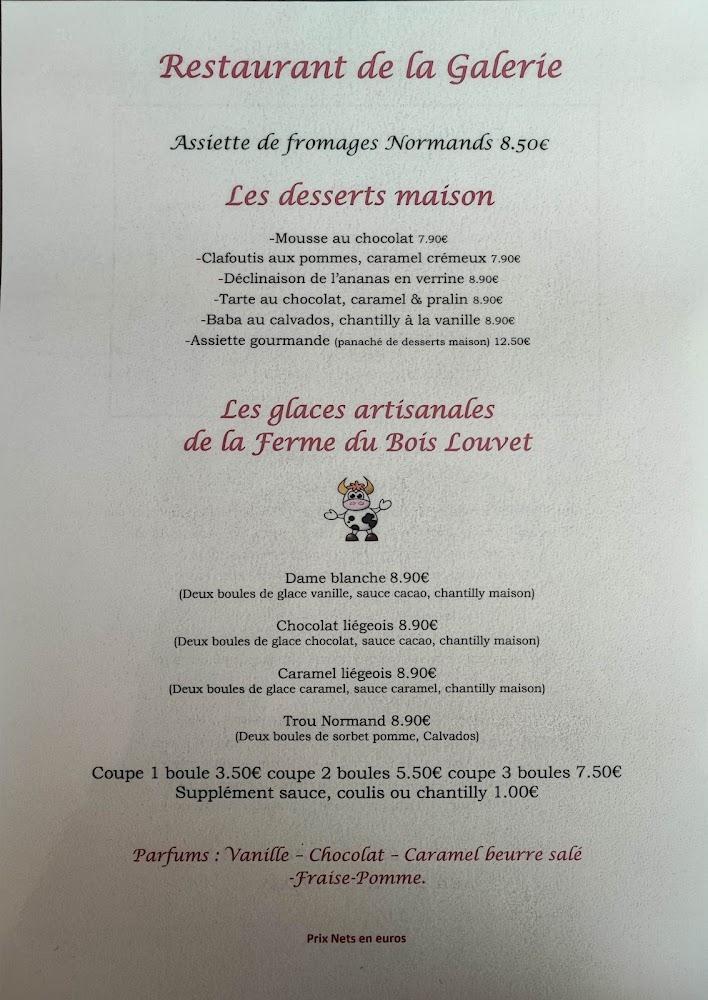 Restaurant de la galerie - Scan Menu 3