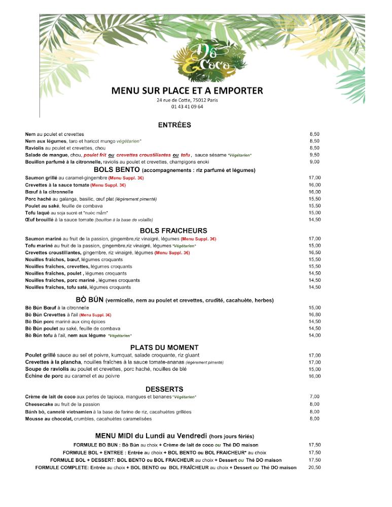 Restaurant Dô Et Coco - Scan Menu 2