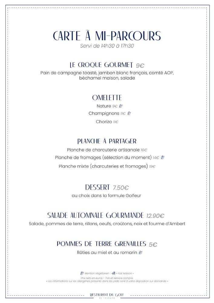 Restaurant du Golf de Touraine - Scan Menu 4