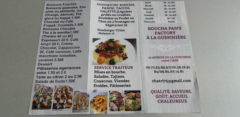 RESTAURANT KOUCHA Pan's Factory restaurant & traiteur oriental - Scan Menu 1