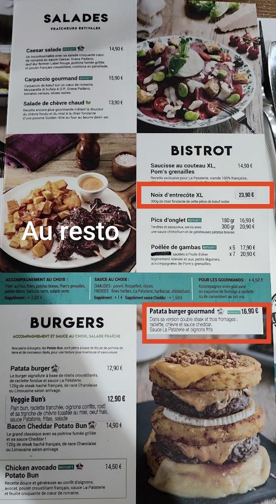 Restaurant La Pataterie Rivesaltes - Scan Menu 2