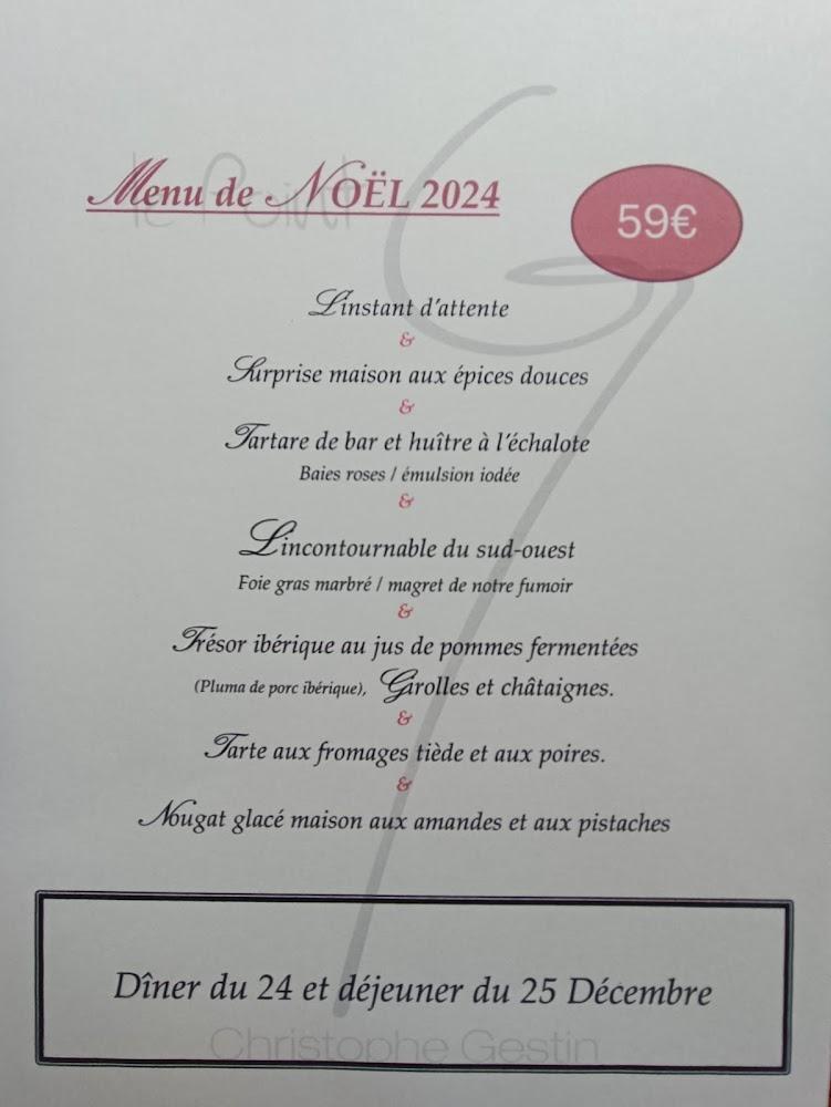 Restaurant Le Point g - Scan Menu 1