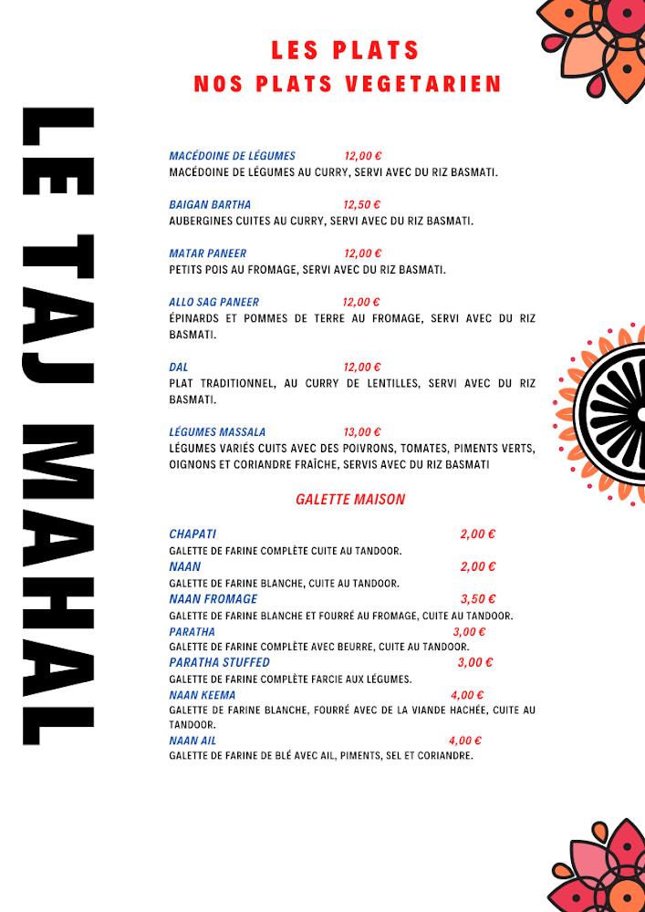Restaurant le Taj-Mahal Lorient - Scan Menu 3