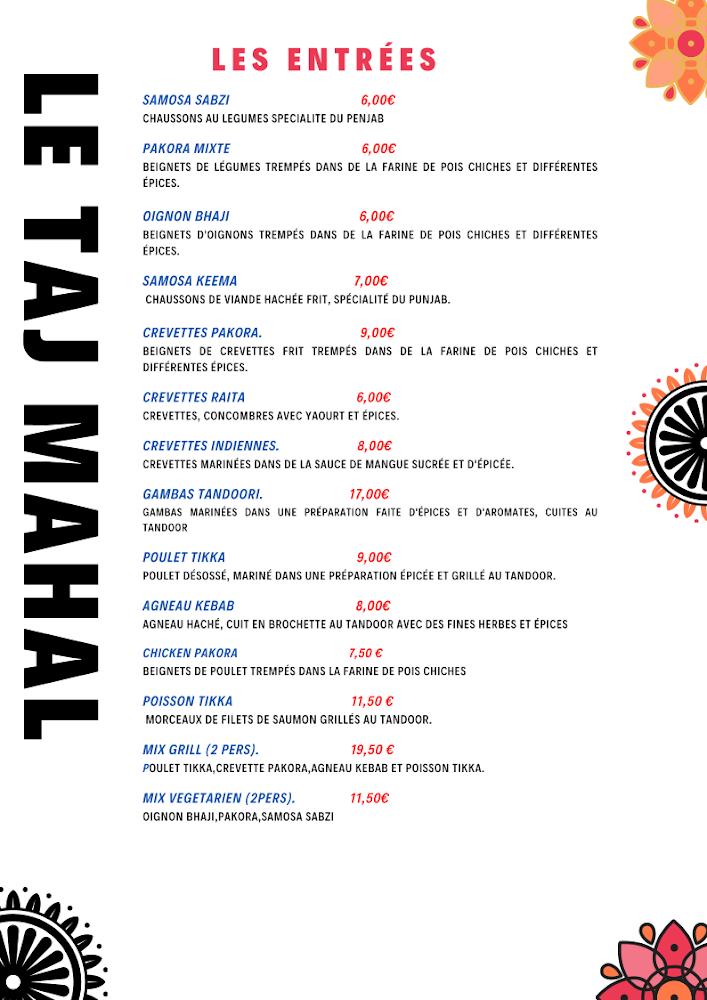 Restaurant le Taj-Mahal Lorient - Scan Menu 4