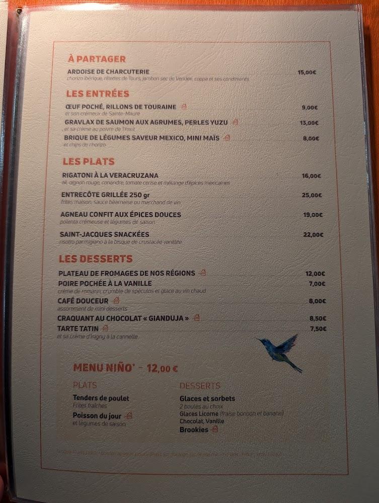 Restaurant Le Veracruz - Les Rivages de Beauval - Scan Menu 3