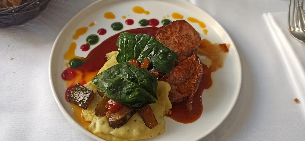Côte de Veau Et Purée À l'huile d'olive
