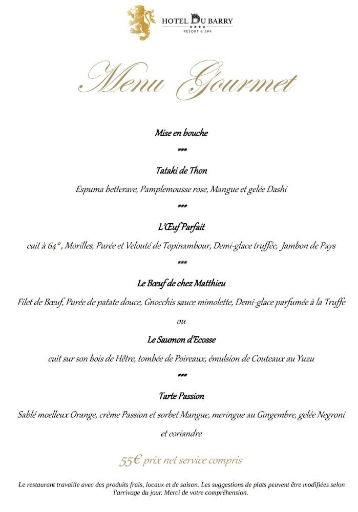 Restaurant L'Hibiscus by Jeremy Lasserre - Scan Menu 1