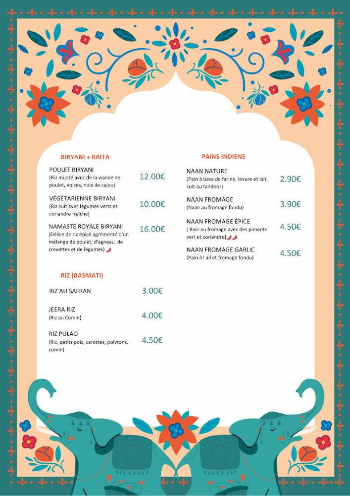 Restaurant Namaste Inde - Scan Menu 3