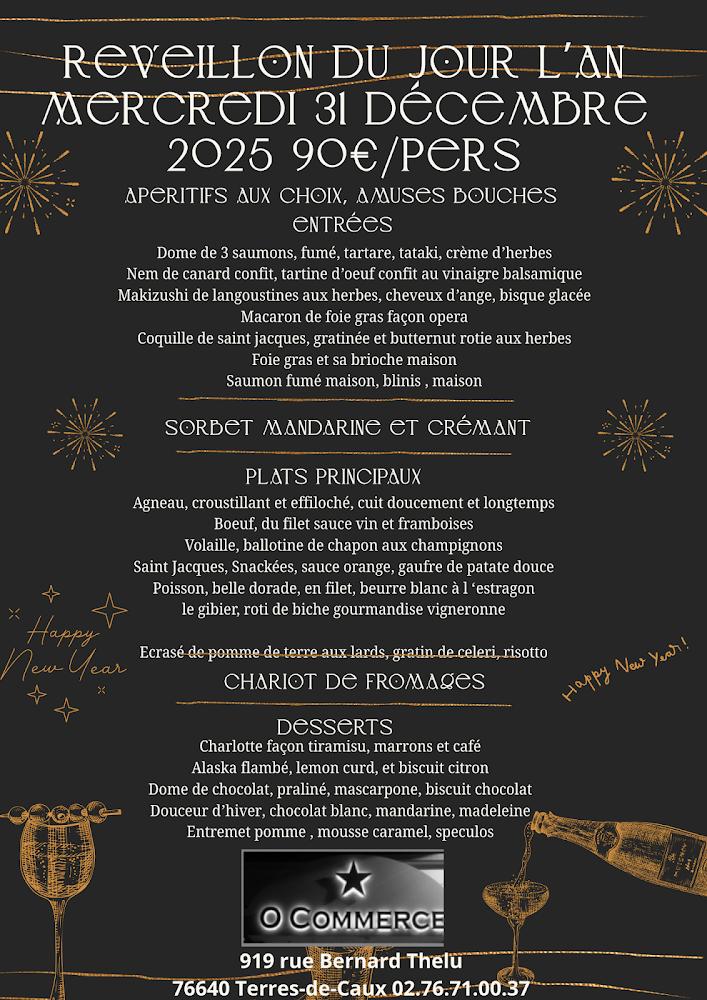 restaurant o'commerce Hotel du commerce fauville en caux - Scan Menu 1