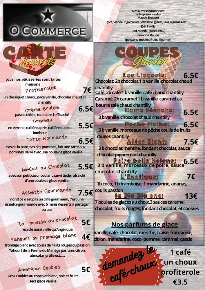 restaurant o'commerce Hotel du commerce fauville en caux - Scan Menu 4