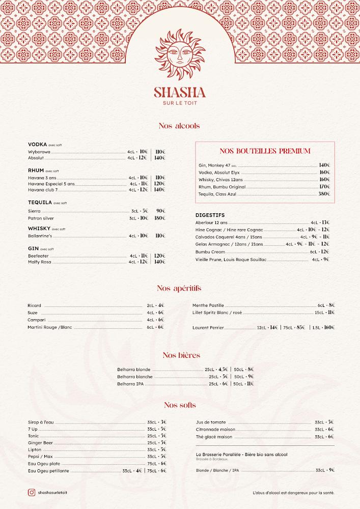 ROOFTOP | Shasha sur le Toit - Scan Menu 2