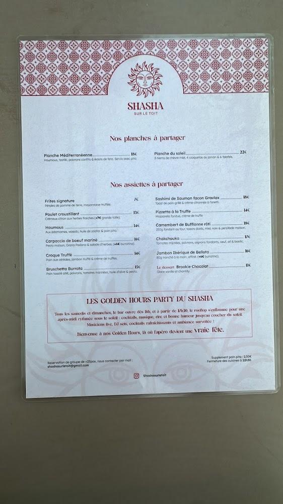 ROOFTOP | Shasha sur le Toit - Scan Menu 4