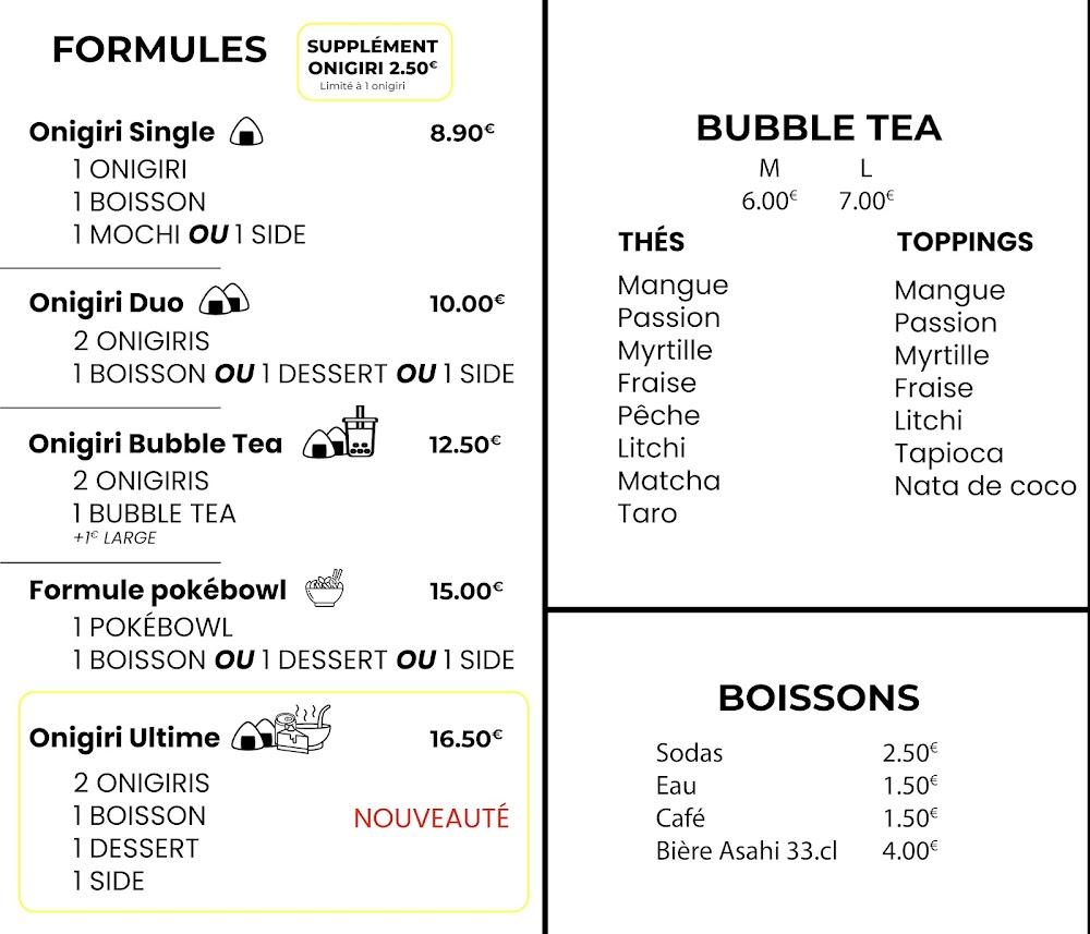 SAMOURÏCE onigiri Paris - Scan Menu 2