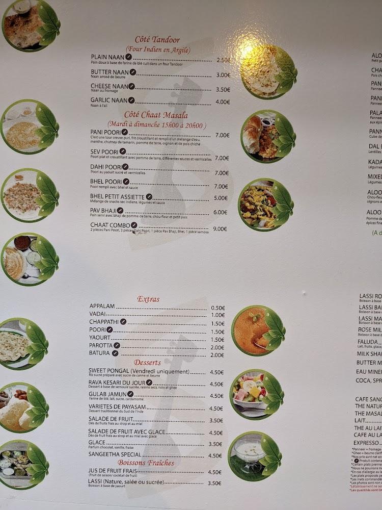 Sangeetha Restaurant Végétarien - Scan Menu 4