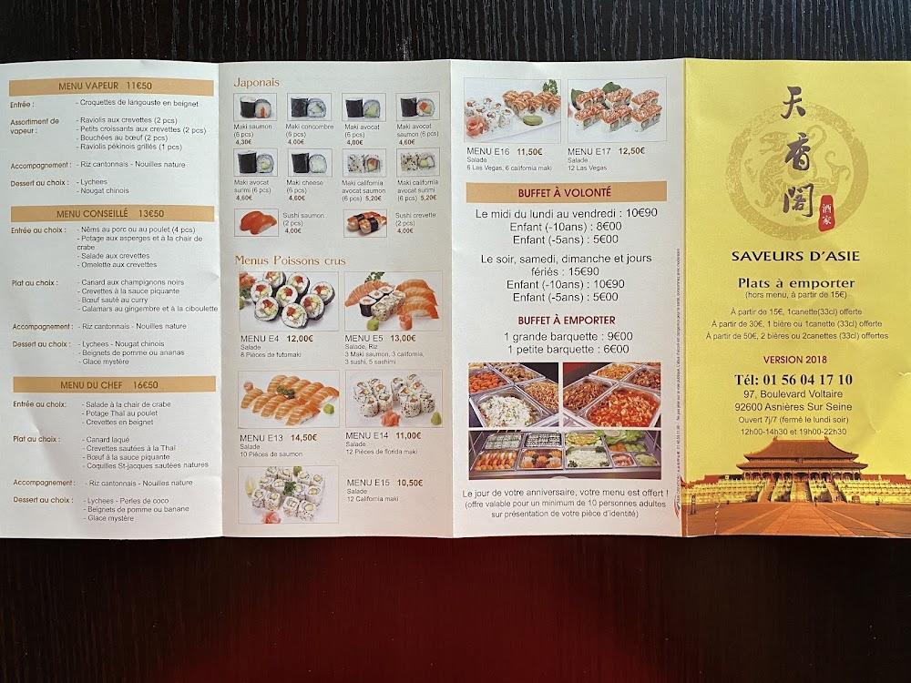 Saveurs d'Asie - Scan Menu 3