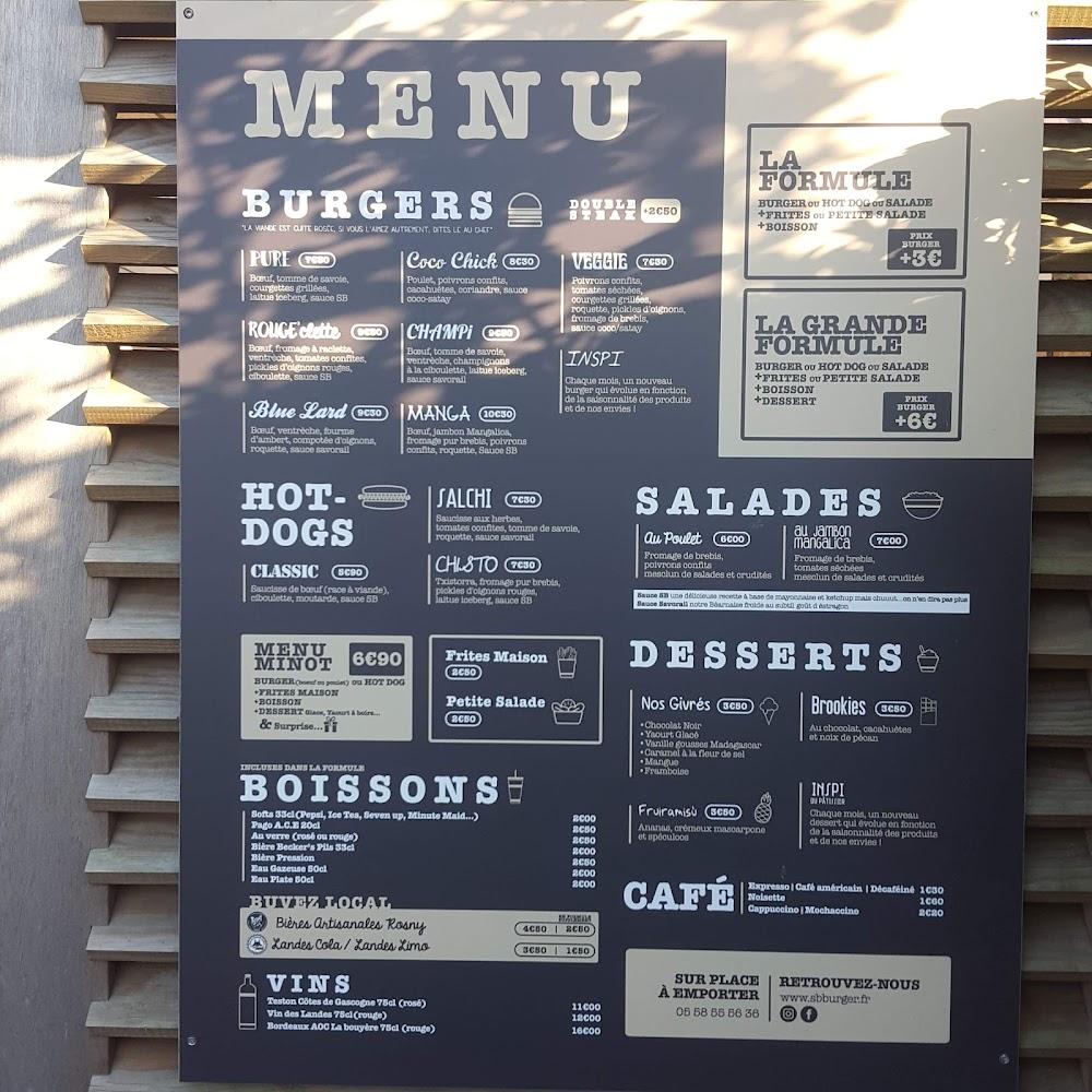 SB Artisans Burger - Champion de France du Burger 2020 - Scan Menu 2