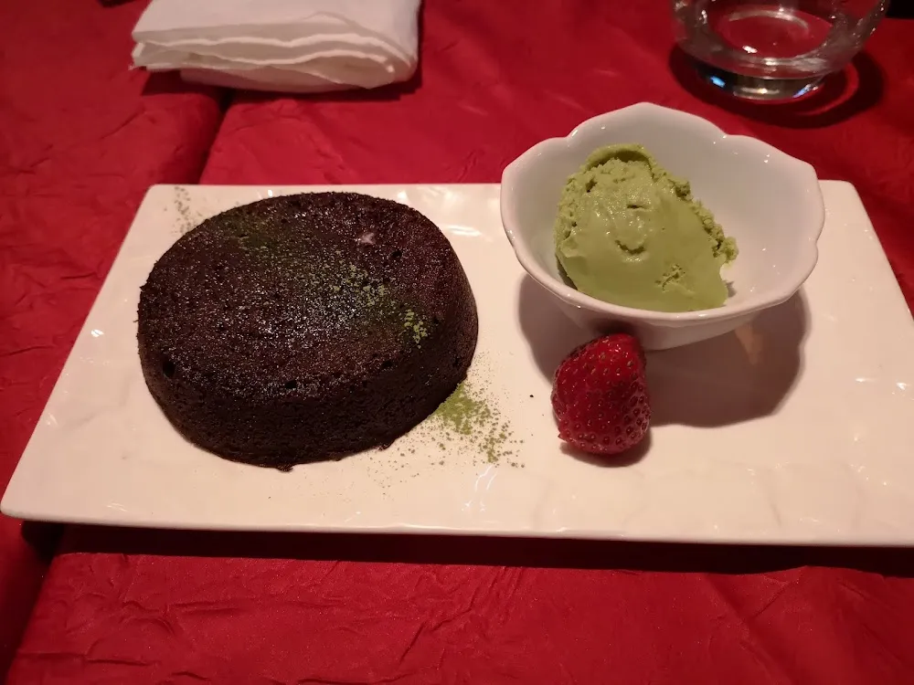 Fondant Au Chocolat Et Glace Au Thé Vert