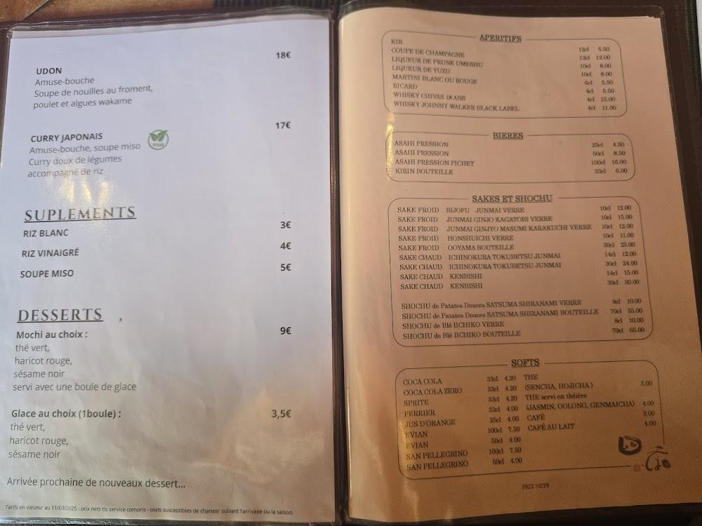 Shiki Boulogne-Billancourt - Scan Menu 4