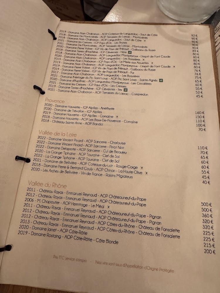 Signature Montmartre - Scan Menu 1