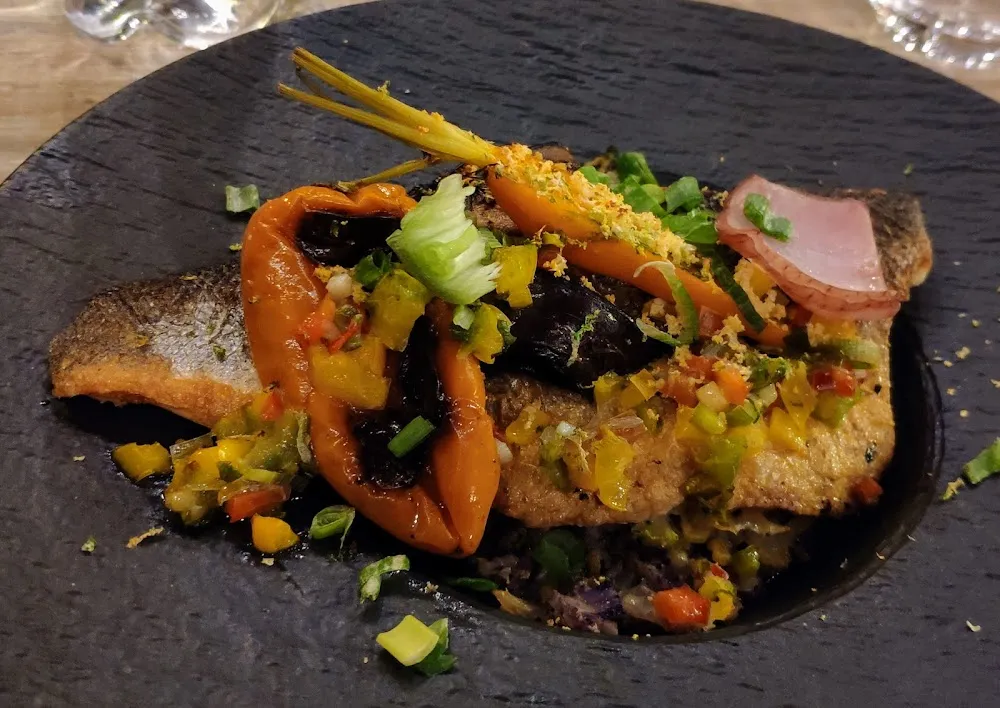 Filet de Loup Méditerranéen Avec Risotto de Chou Fleur