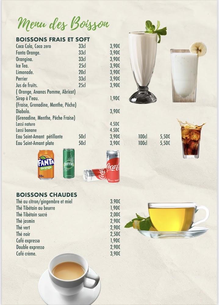 Spécialités Tibétaines faits maison - Scan Menu 2