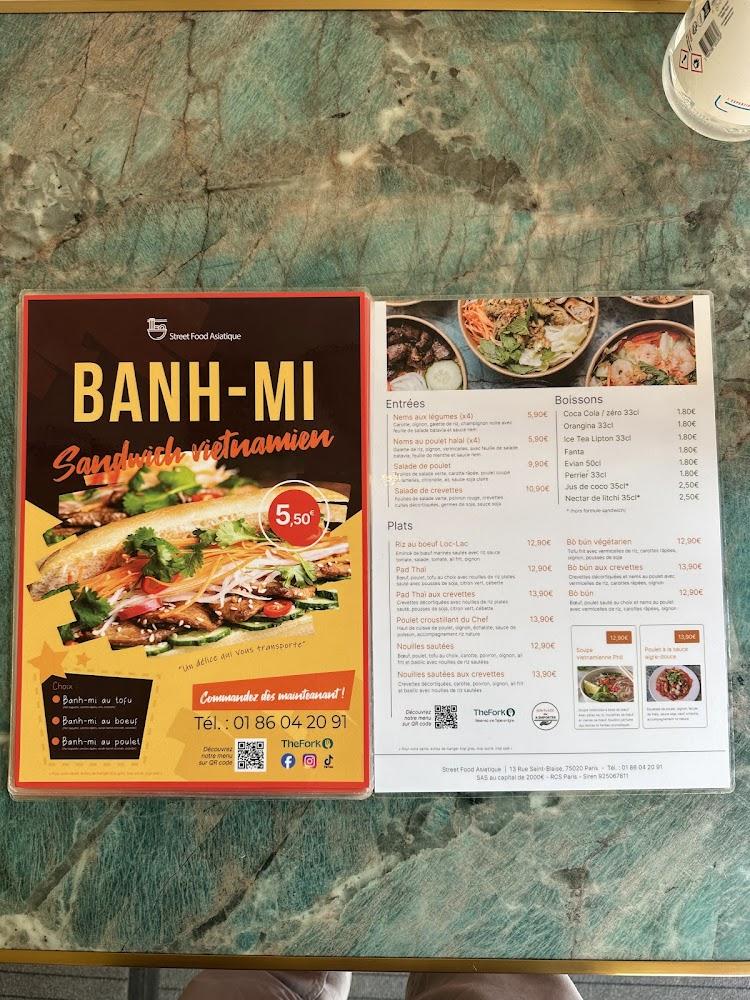 Street Food Asiatique Paris - Scan Menu 3
