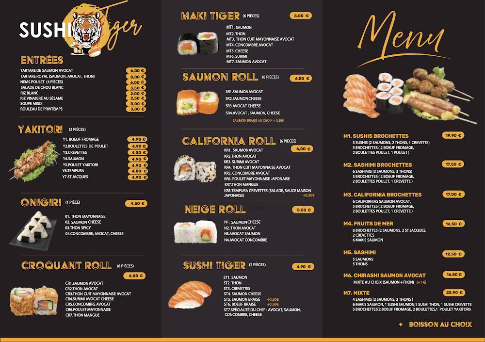 SUSHI TIGER - Scan Menu 1