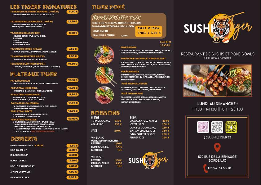 SUSHI TIGER - Scan Menu 2