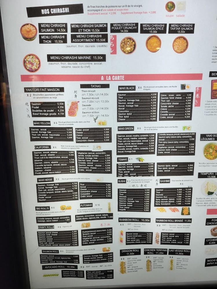 Sushi Yoshida Restaurant Paris - Scan Menu 1