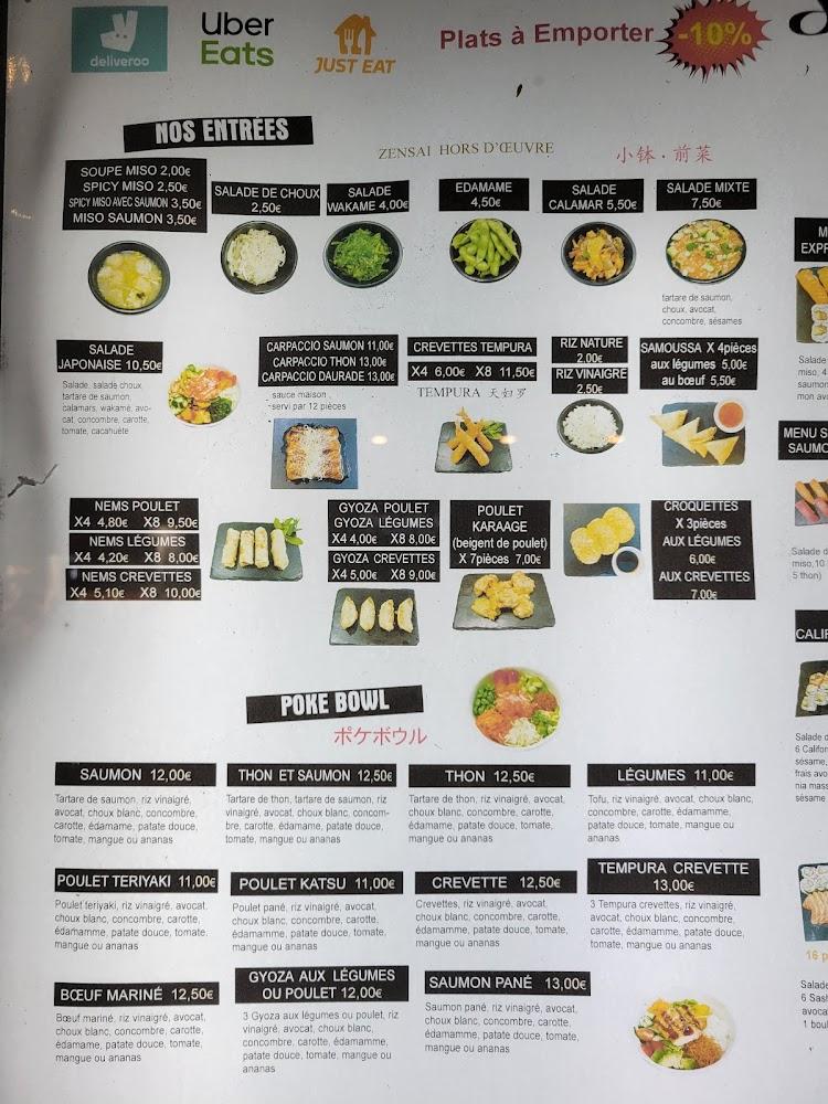 Sushi Yoshida Restaurant Paris - Scan Menu 2