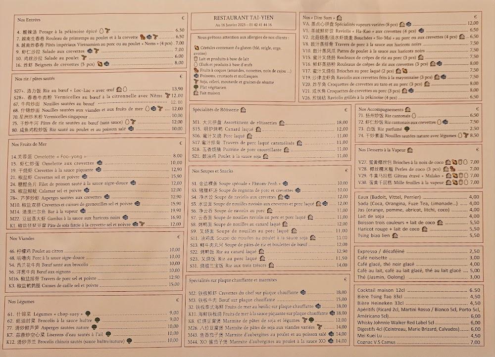 Tai Yien - Scan Menu 2