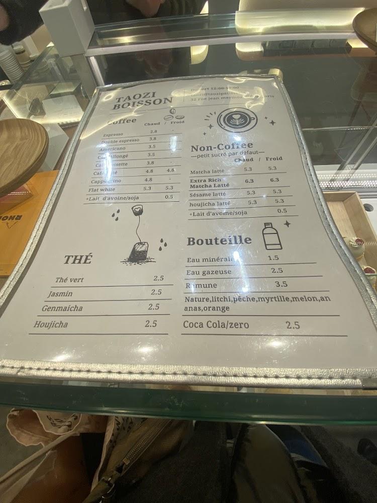 Taozi Pâtisserie - Scan Menu 4